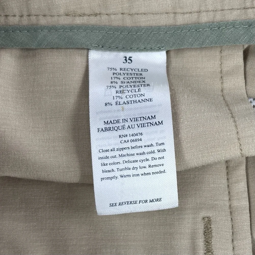 Faherty All Day Shorts Mens 35 Beige Drawstring 8